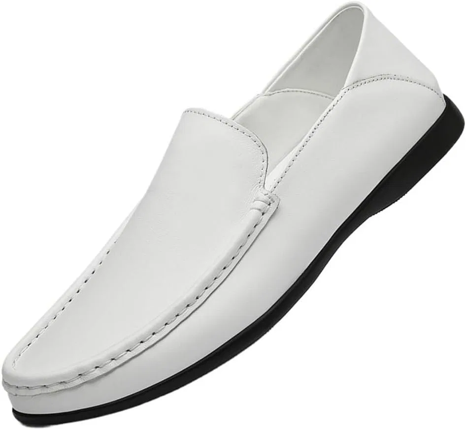 Лоферы мужские Leather Loafers, белый DHFIRUFSHLO
