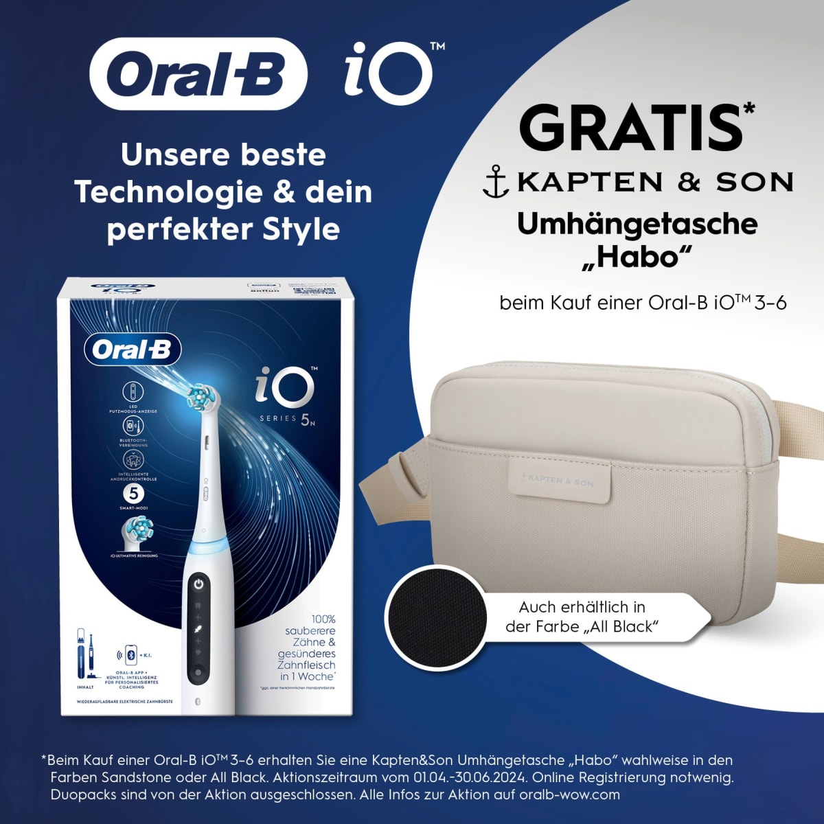 

Электрическая зубная щетка iO Series 5 Quite White 1 шт. Oral-B