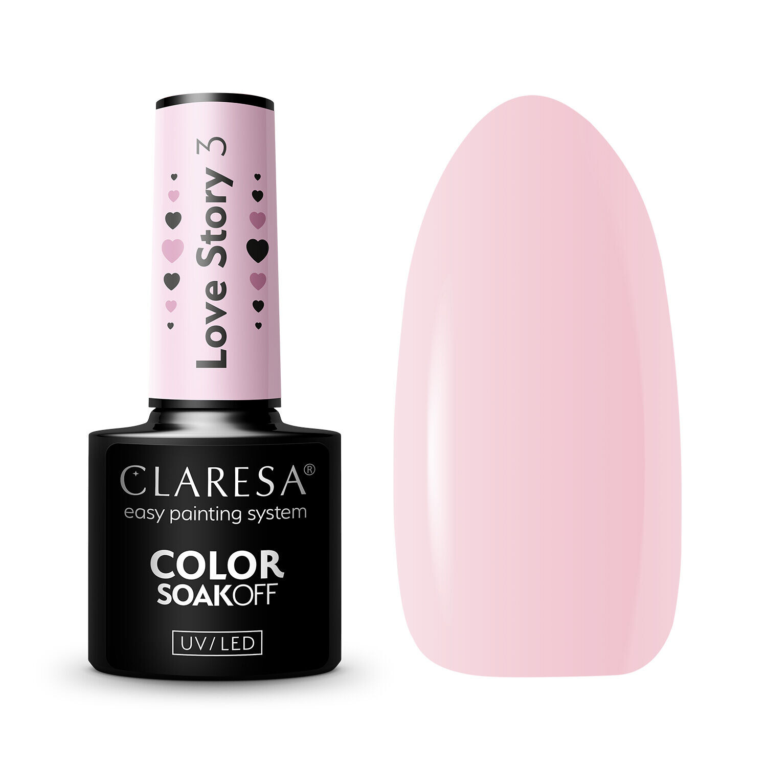 

Гибридный лак для ногтей 3 Claresa Love Story, 5 гр