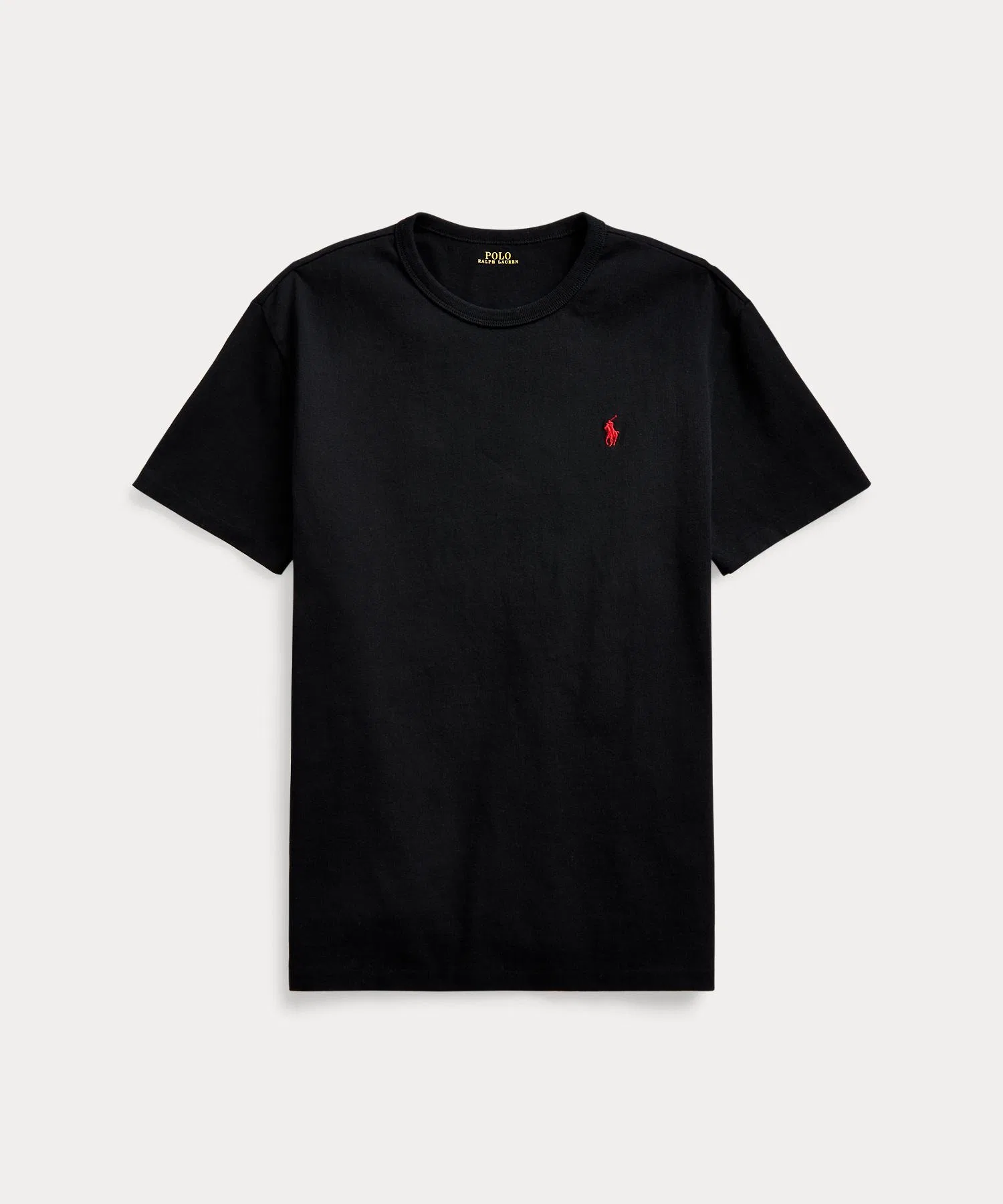 Мужская футболка из хлопка POLO RALPH LAUREN классического кроя чёрная — фото 2