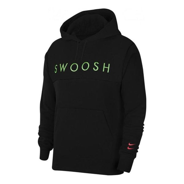 

Толстовка Nike Sportswear Swoosh Logo Hoodie 'Black Green', зеленый