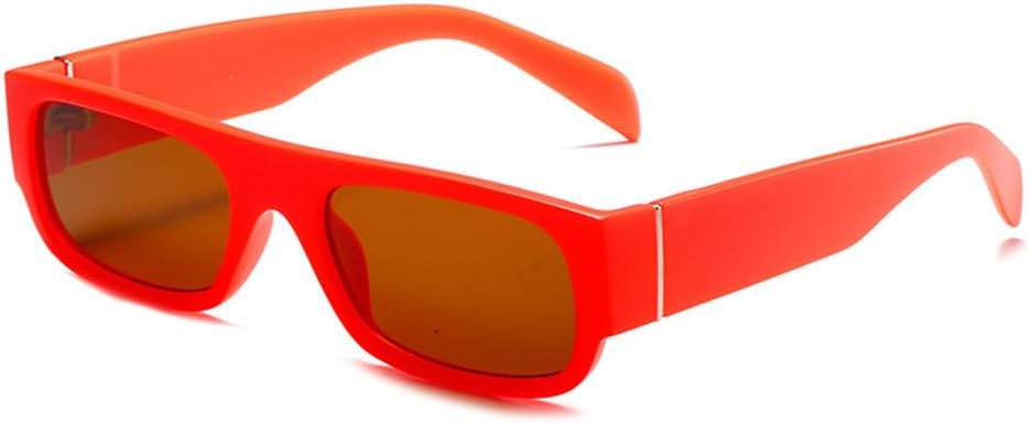 

Ретро маленькие прямоугольные солнцезащитные очки для женщин и мужчин, модные очки цвета шампанского и фиолетового, черные, с защитой от УФ-излучения UV400 KTUCN, Red Tea