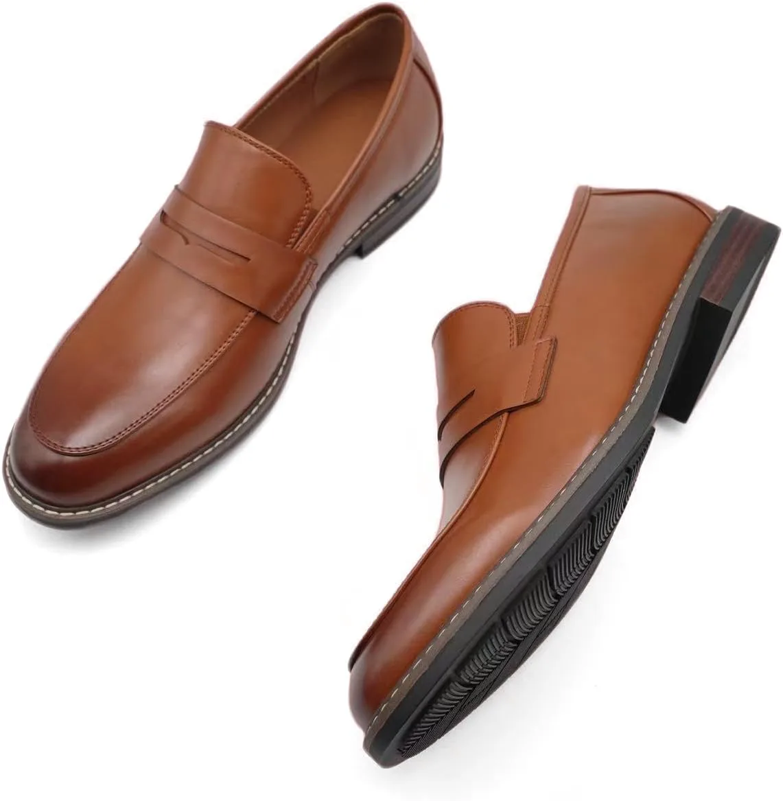 Лоферы Finishing & Sewing Men's Classic Moc-Toe Penny Loafers, коричневый — фото 4