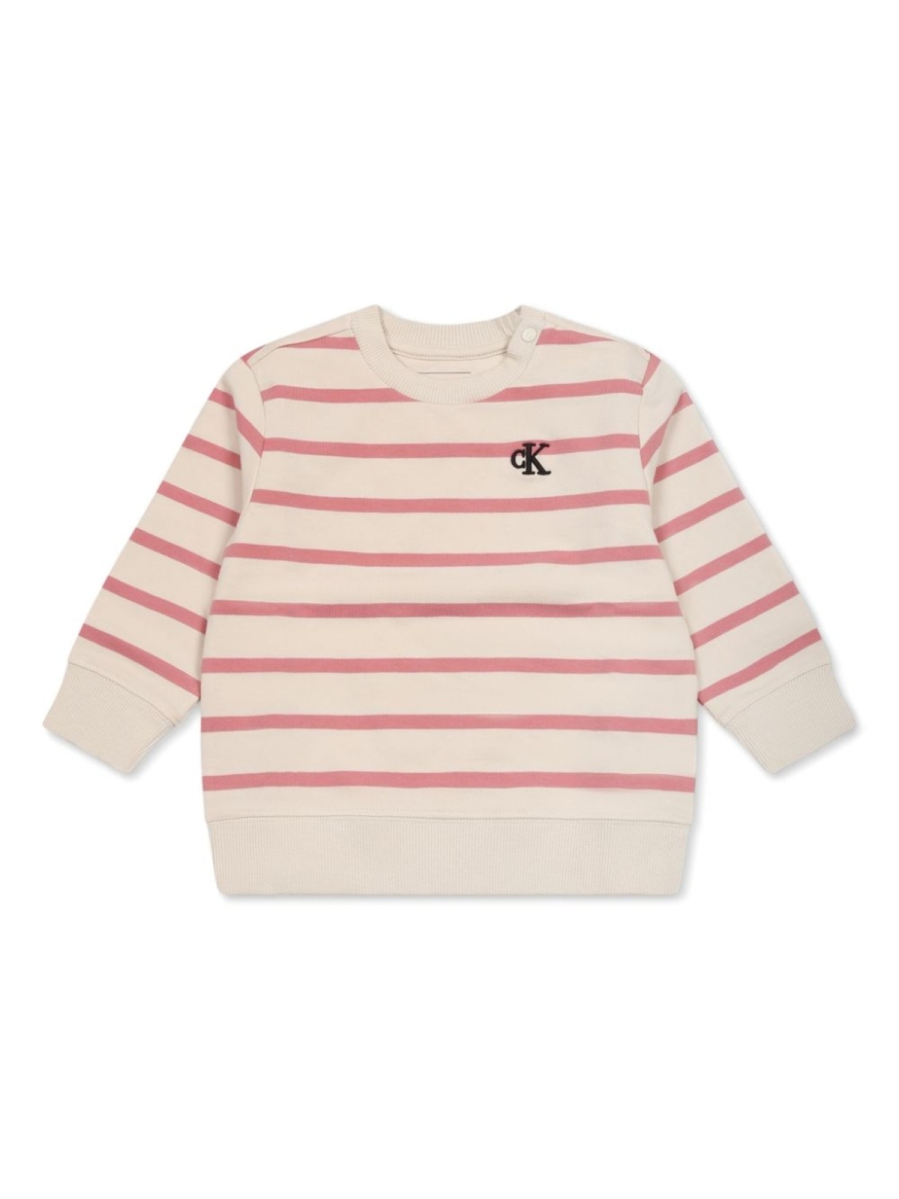 

Calvin Klein Kids свитер в полоску, нейтральный цвет