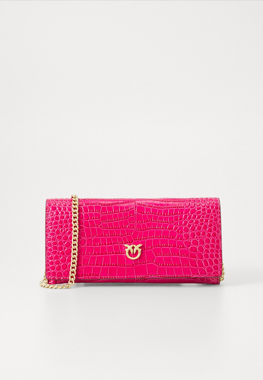 

Кошелек Pinko FLAT WALLET STAMPA COCCO, Pink/Matt Gold-Coloured/Pink