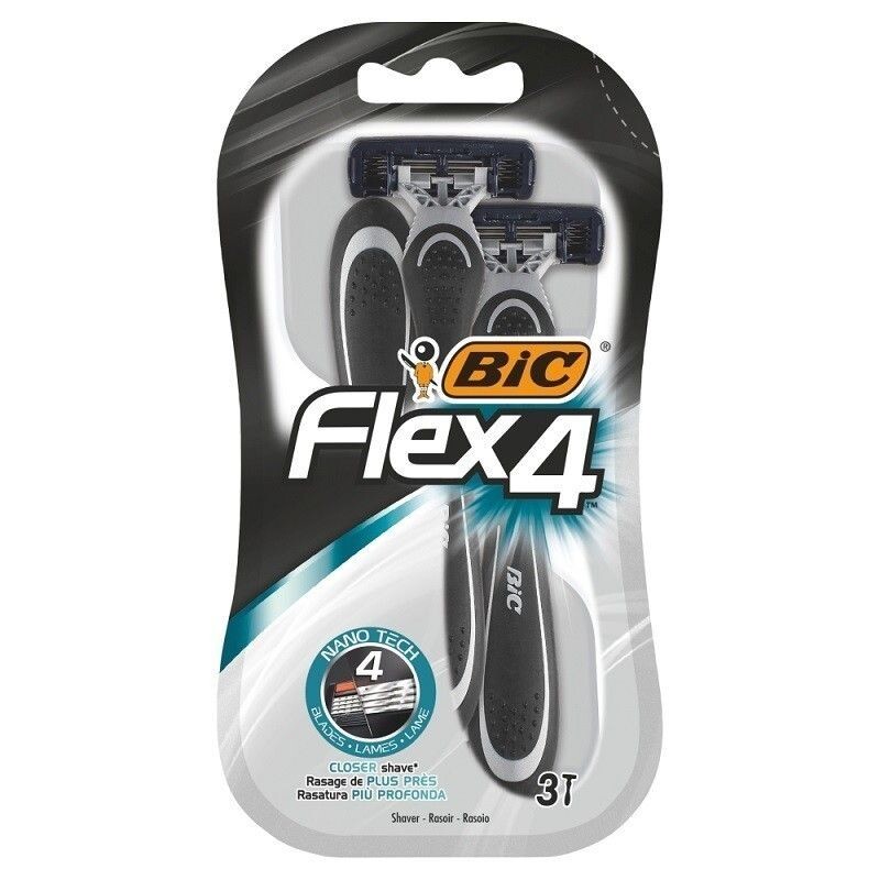 

BIC Comfort 4 Flex бритва для мужчин, 3 шт.