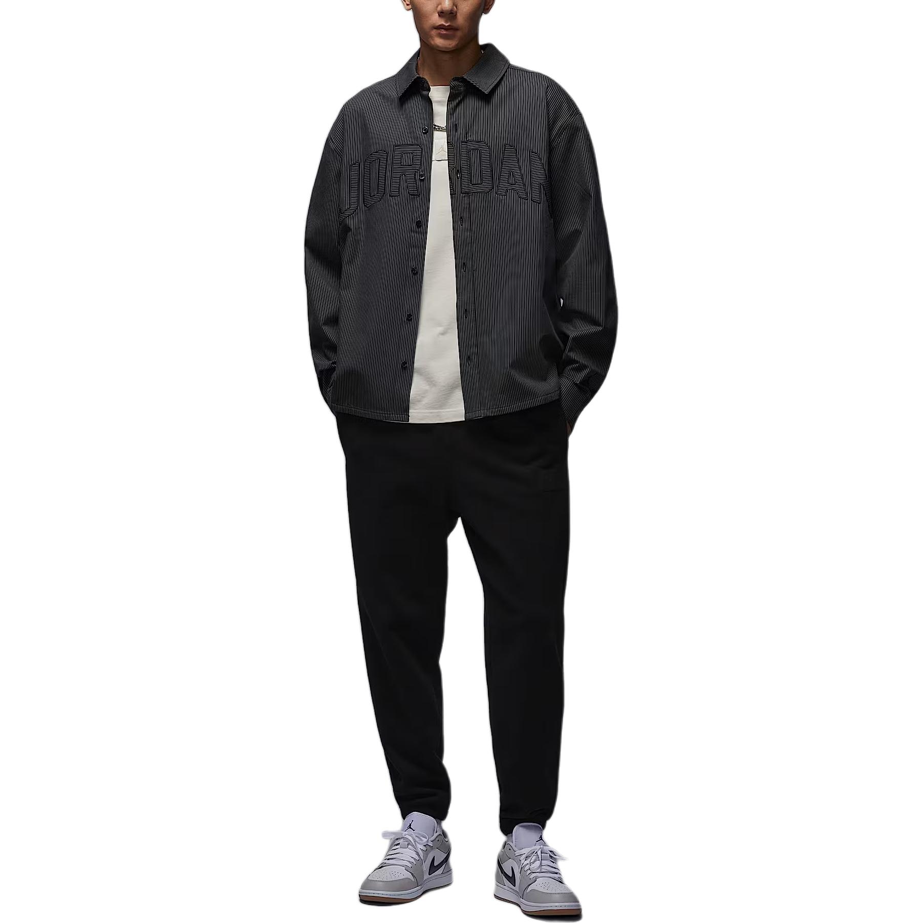 Jordan Рубашка Flight мужская Black/Iron Gray/Black — фото 3