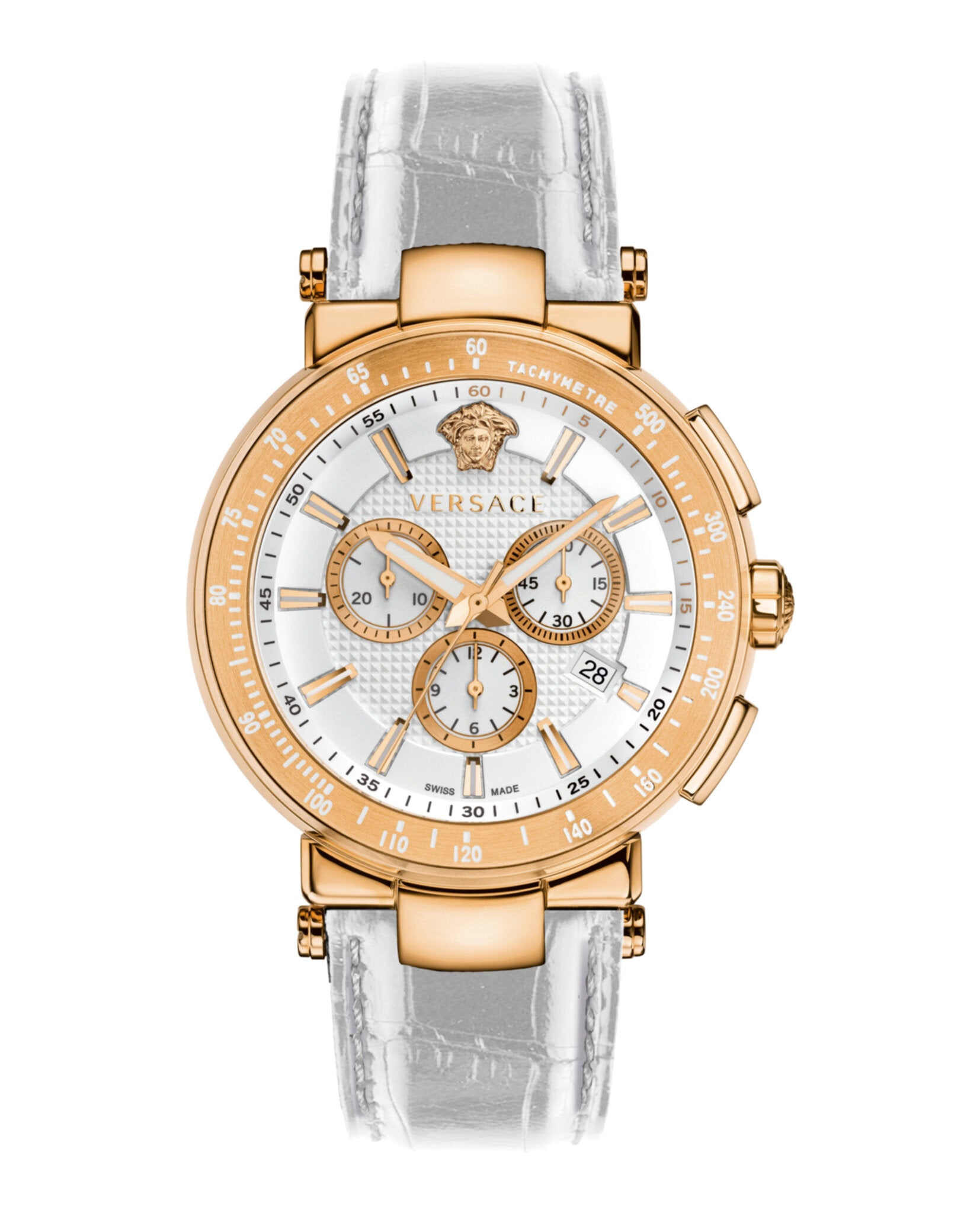 

Часы с ремешком Mystique Chrono Versace, белый/розовый/белый