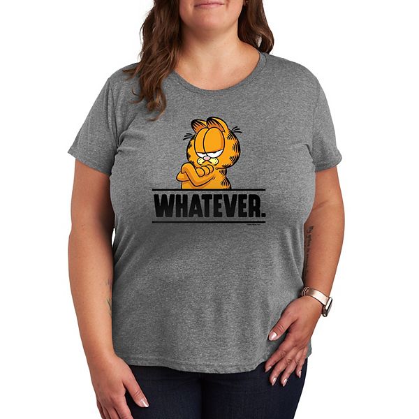 

Футболка Garfield Whatever Plus size Licensed Character, Heather Gray
