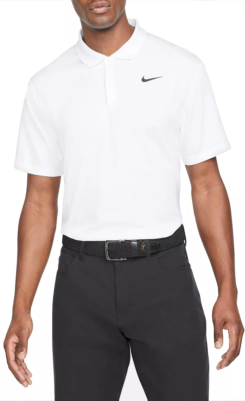 

Мужская однотонная рубашка для гольфа Nike Dri-FIT Victory, белый