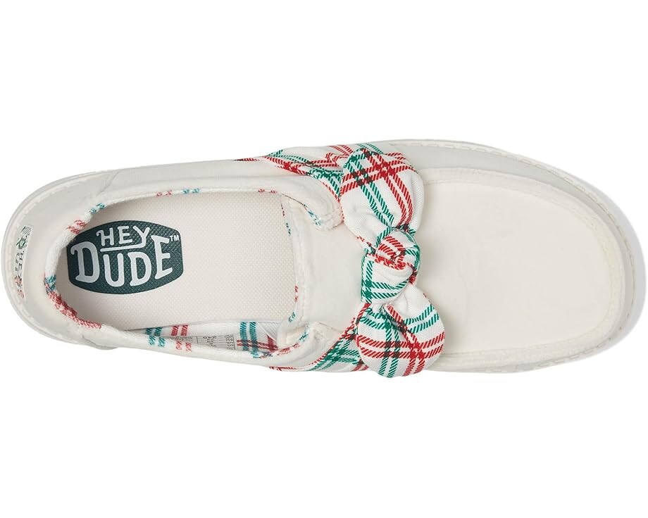 Лоферы Hey Dude Wendy Bow Tartan Plaid, цвет White Plaid — фото 2