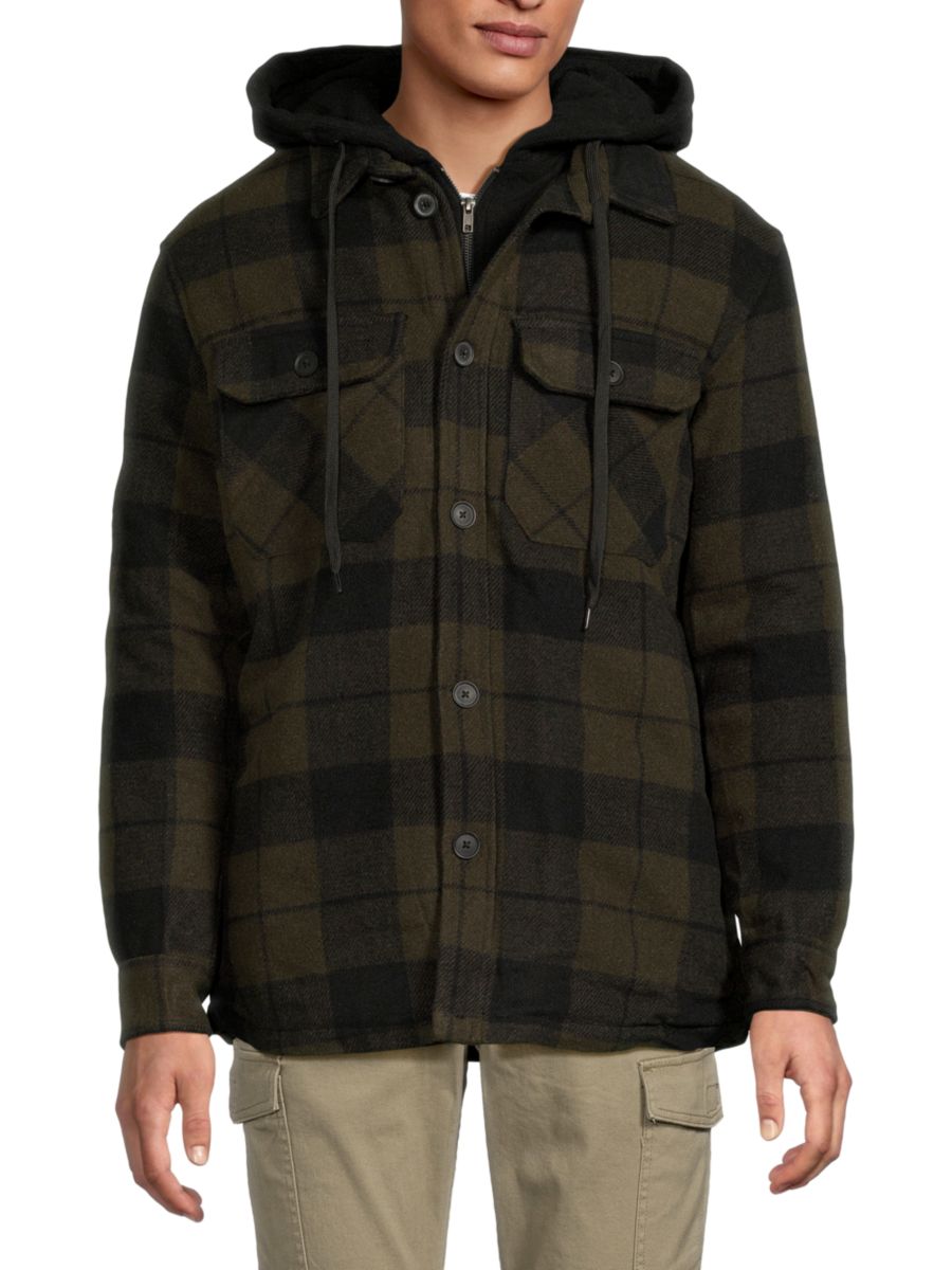 

Клетчатая куртка с капюшоном HEDGE, оливковый, Зеленый, Клетчатая куртка с капюшоном HEDGE, оливковый