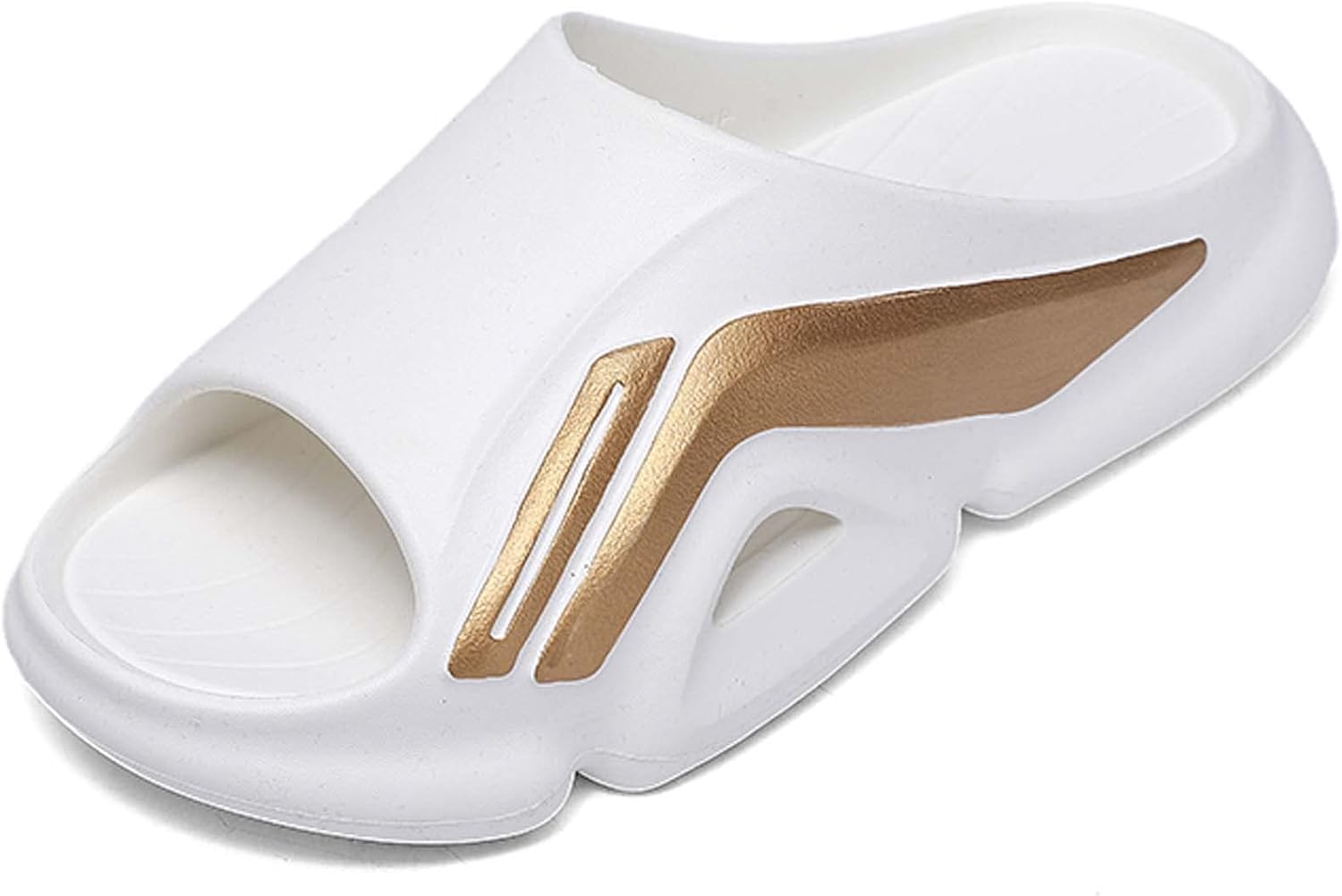 

Летние мужские дышащие противоскользящие шлепанцы с удобной толстой подошвой, однотонные, из ЭВА, пляжная обувь, модные, повседневные, износостойкие Generic, Platinum