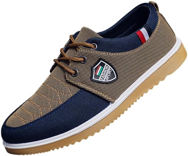 

Мужские однотонные повседневные прогулочные кроссовки в коммерческом стиле, удобные, с нескользящей шнуровкой, прочные и мягкие, идеально подходят для работы на открытом воздухе Hhhchpm, желтый