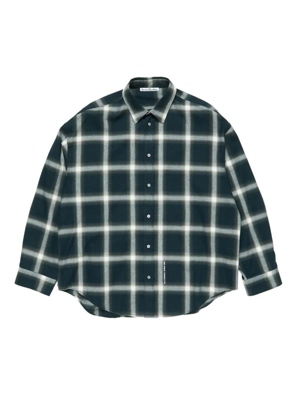 

Рубашка в клетку Acne Studios, зеленый