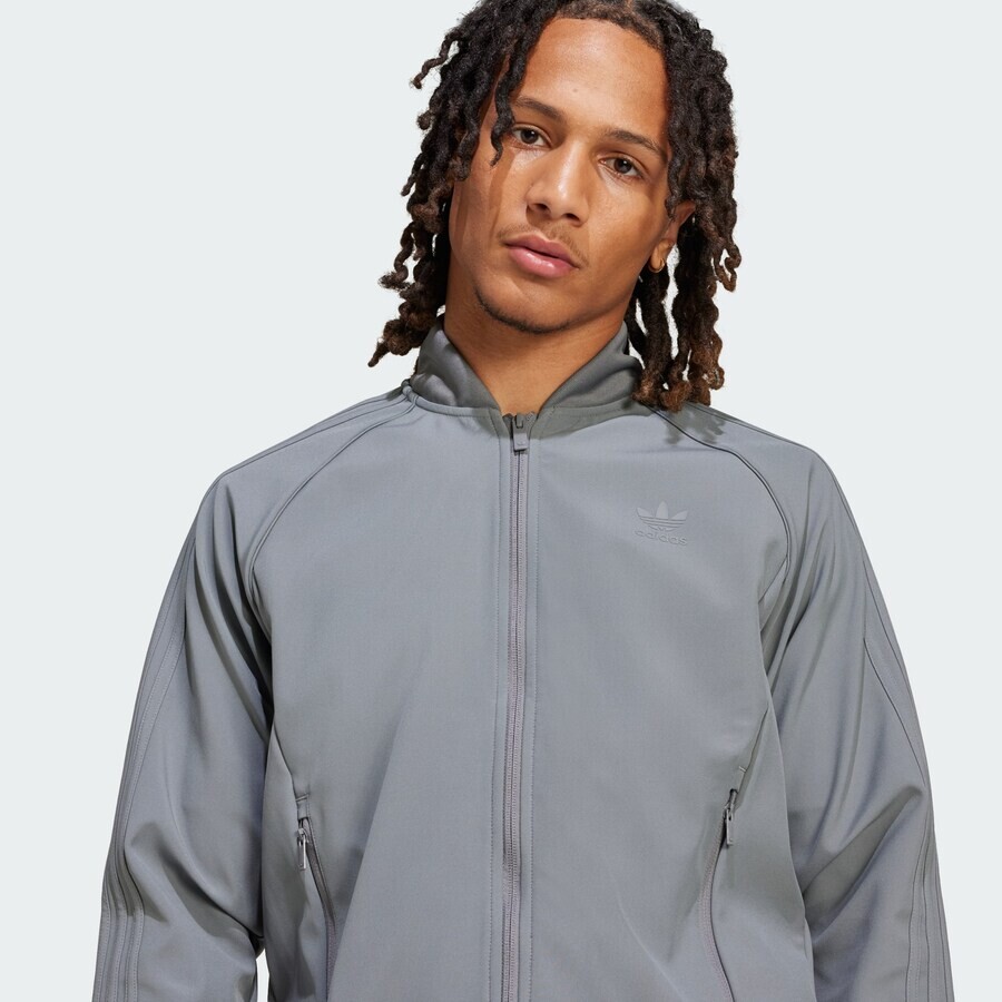 Худи ADIDAS ORIGINALS Zip-Up Hoodie Bonded SST, серый — фото 4