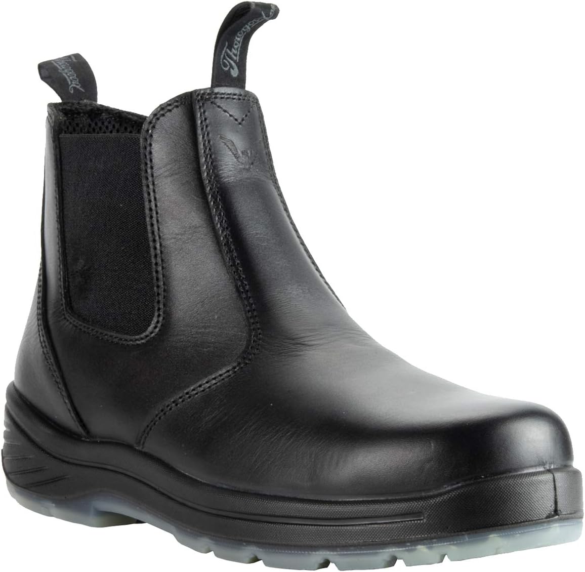 Ботинки Thorogood 6” Slip On для мужчин и женщин - кожаные с мягким носком, быстросъемной застежкой, противоскользящей подошвой и полупрозрачным не оставляющим следов низом; соответствует стандарту EH, черный — фото 3
