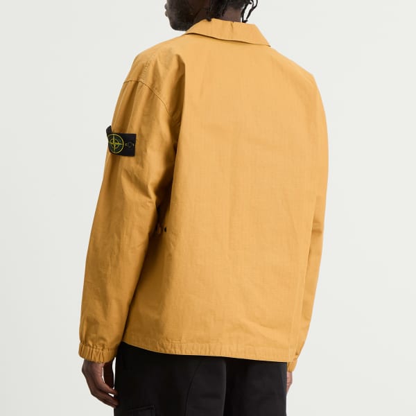 Рубашка-куртка из хлопка рипстоп с двойным покрытием Stone Island, Mustard — фото 3