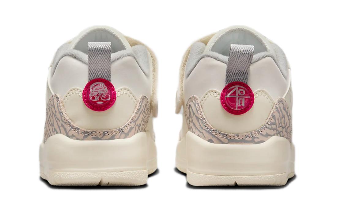 Детские баскетбольные кроссовки Spizike Preschool Jordan, из холста, цвет кокосовое молоко/песчаник/университетский красный — фото 2