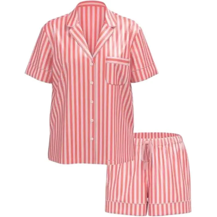 Пижамный комплект женский Victoria's Secret, Set (Pink Red Stripes)