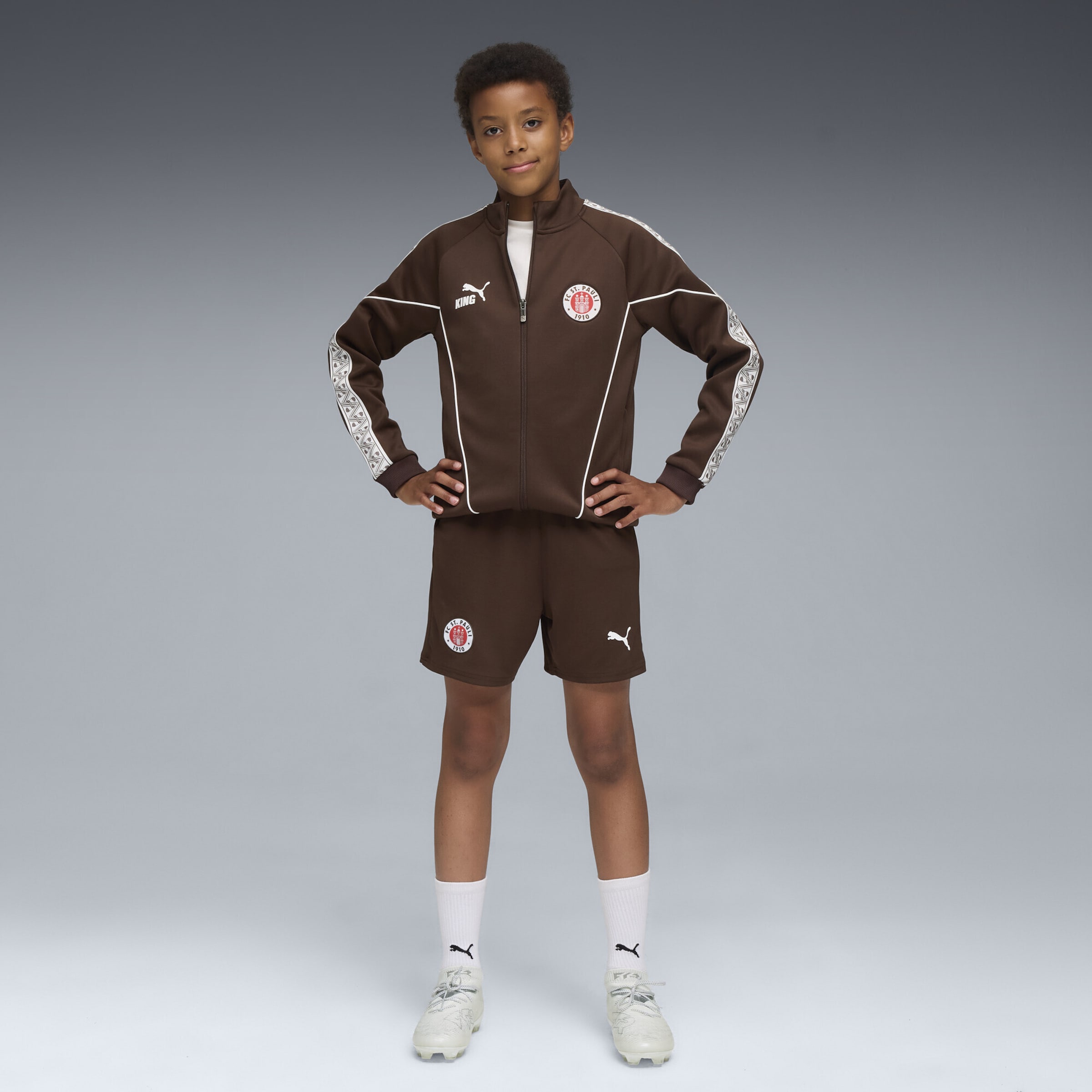 PUMA Спортивная куртка 'FC St. Pauli King Anthem' в коричневом цвете — фото 4