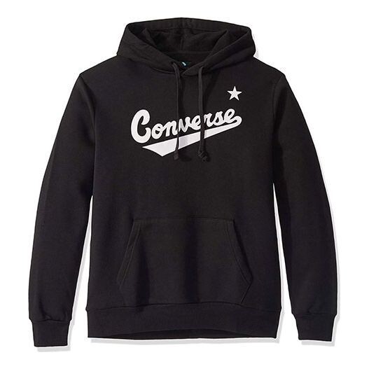 

Толстовка nova pullover hoodie 'black' Converse, черный