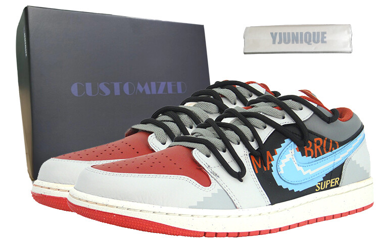 

Кроссовки Air Jordan 1 Vintage Basketball Shoes Men Low-top Blue, светло-серый