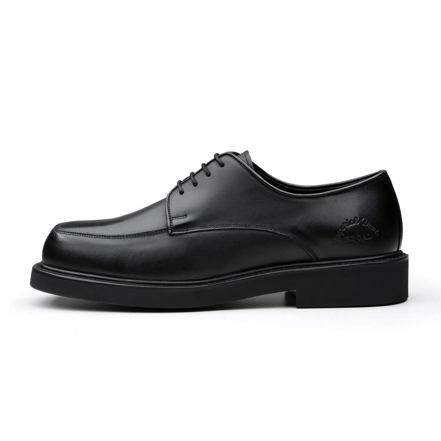 Мужские чёрные дерби Kumkang Regal Square Toe U-Tip Dress — фото 3