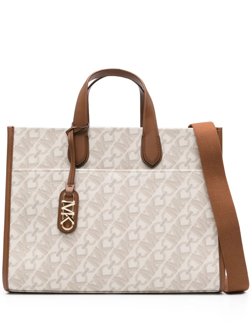 

Сумка-тоут с монограммой Michael Michael Kors, нейтральный