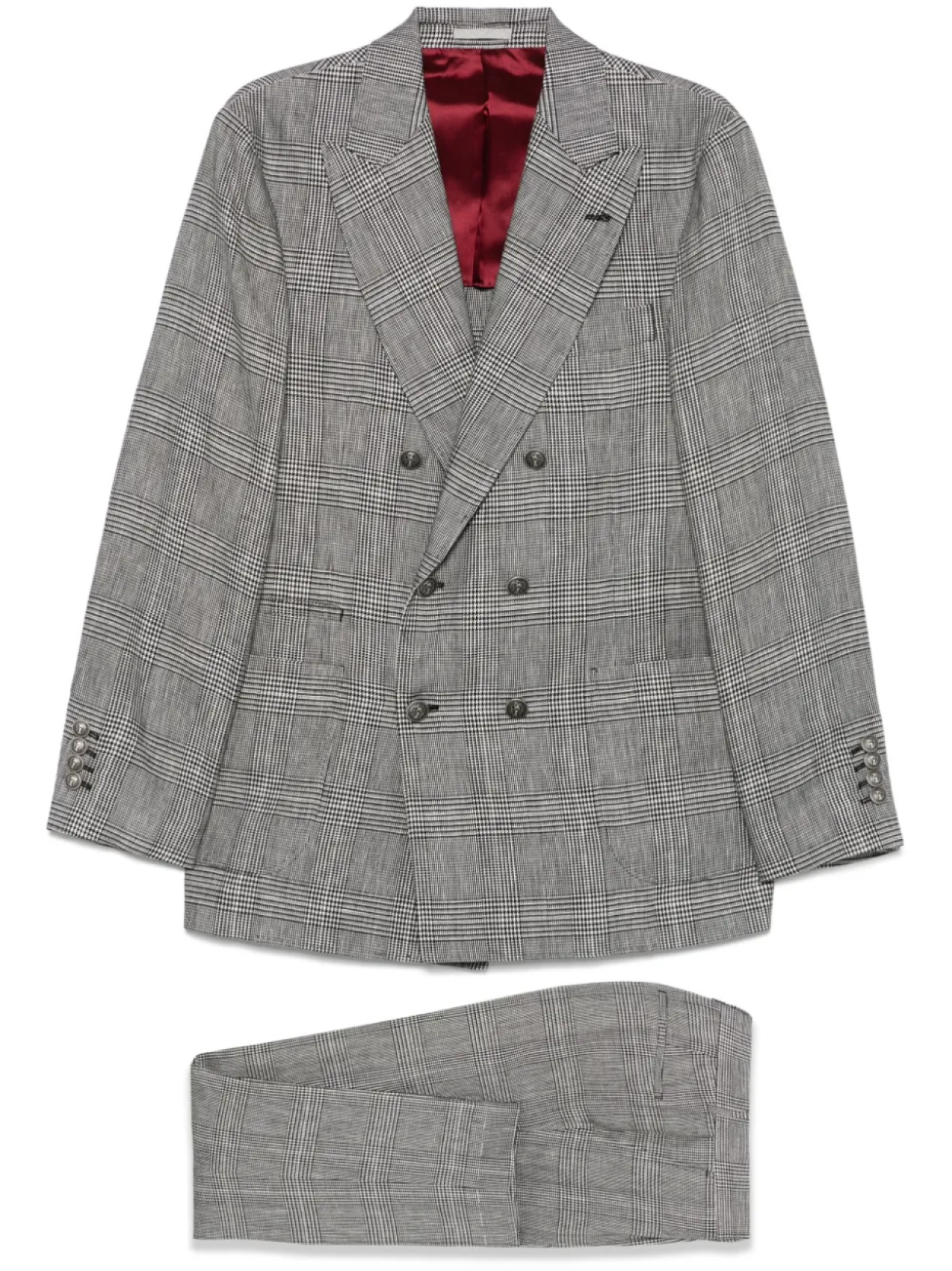 

Brunello Cucinelli костюм в клетку глен, серый