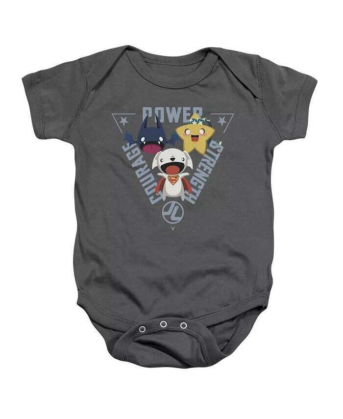 

Комбинезон Baby Power Trio из Лиги Справедливости для маленьких девочек Америки Justice League Of America, серый