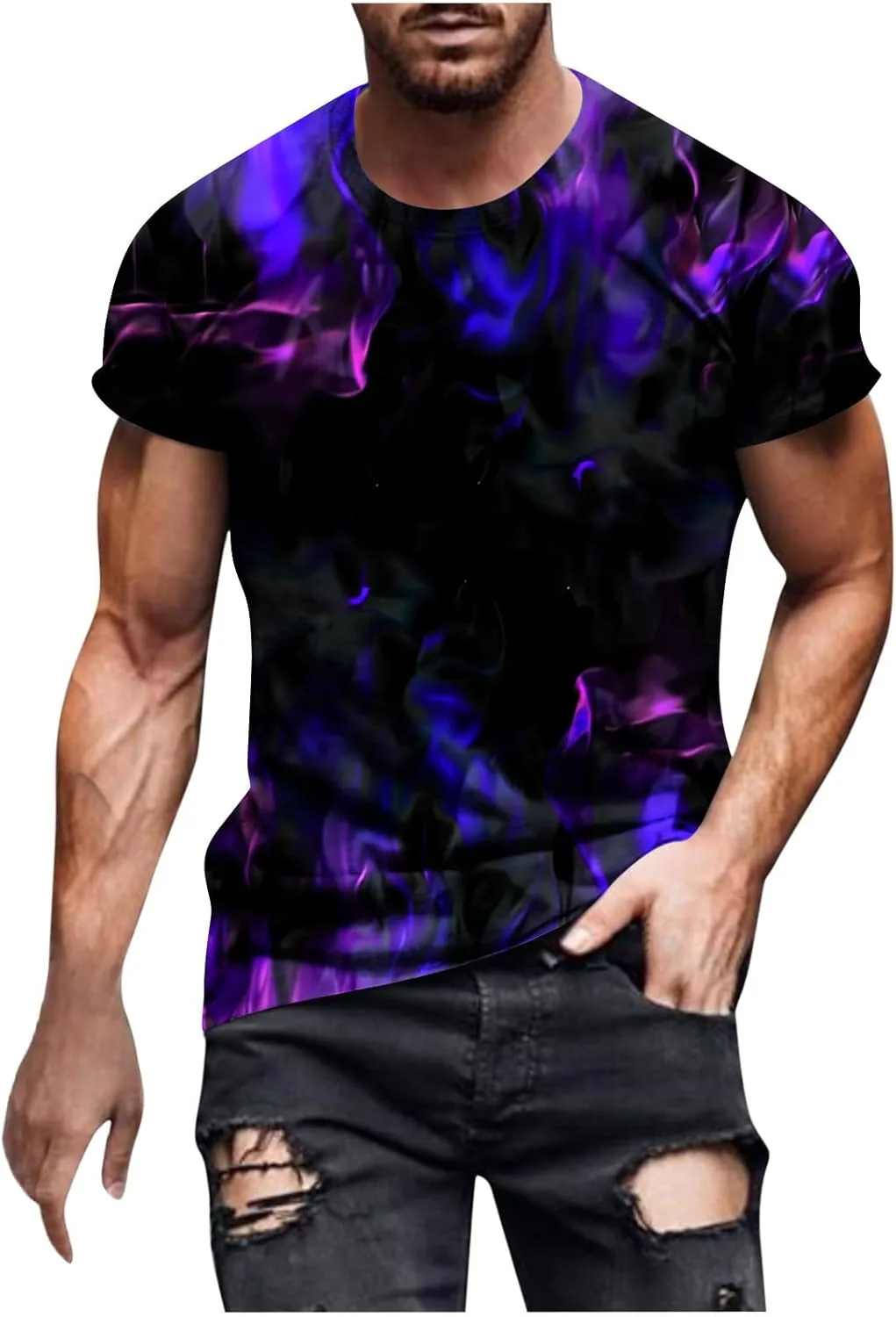 

Футболка с 3D-принтом Flame для мужчин Sdeycui