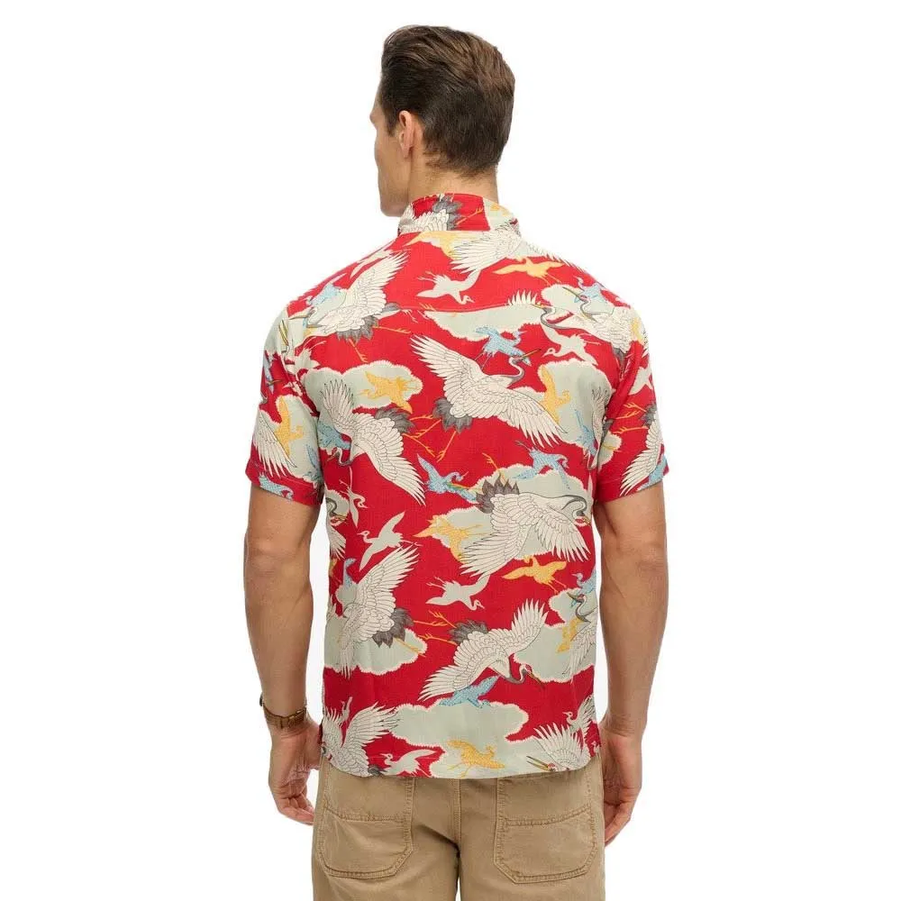 Рубашка с коротким рукавом Superdry Merchant Hawaiian, красный — фото 2
