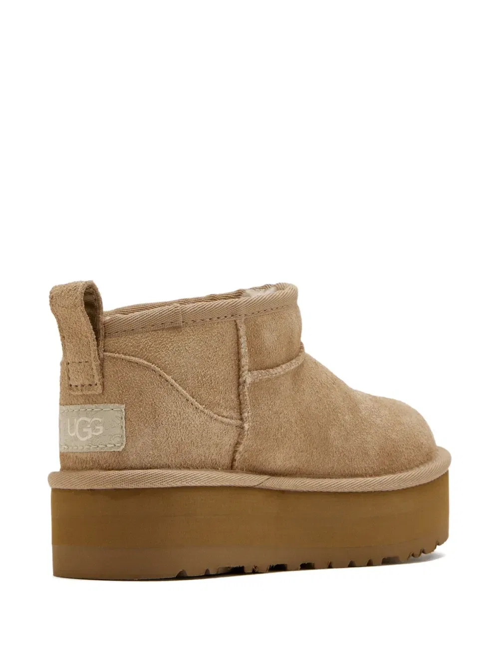 Угги Classic Ultra Mini на платформе Ugg Kids, бежевый — фото 3