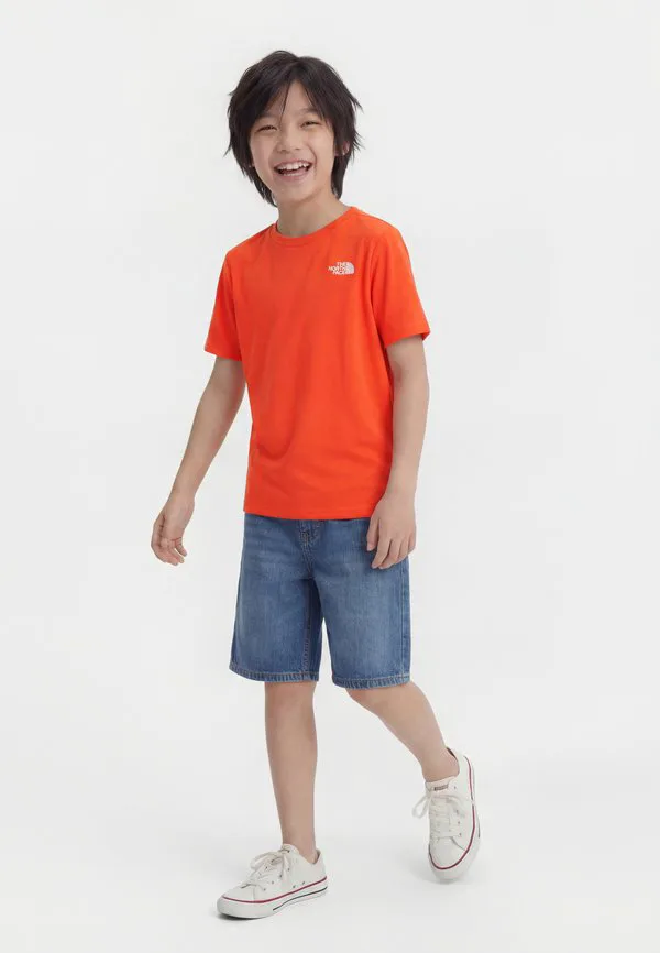 Новая футболка для подростков, унисекс, спортивная. The North Face, Lava Red