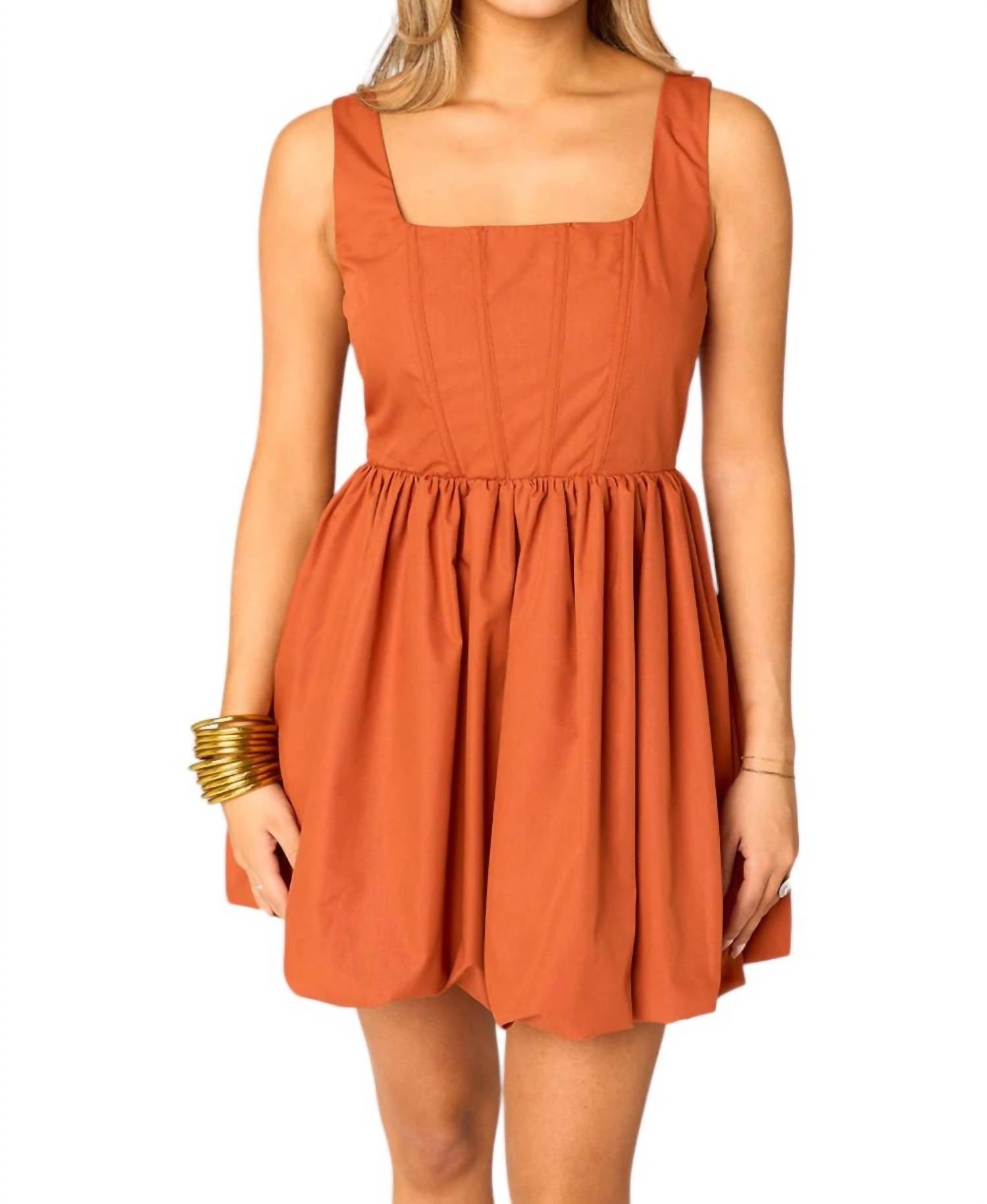 

Мини-платье Heidi Bubble в цвете Burnt Orange BUDDYLOVE, оранжевый