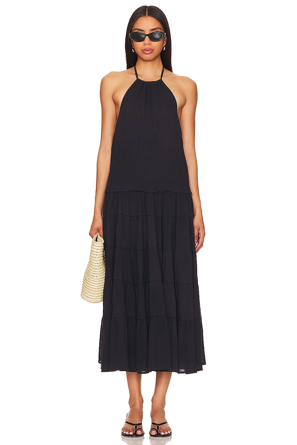 

X свободное где-то солнечное макси платье Free People, черный