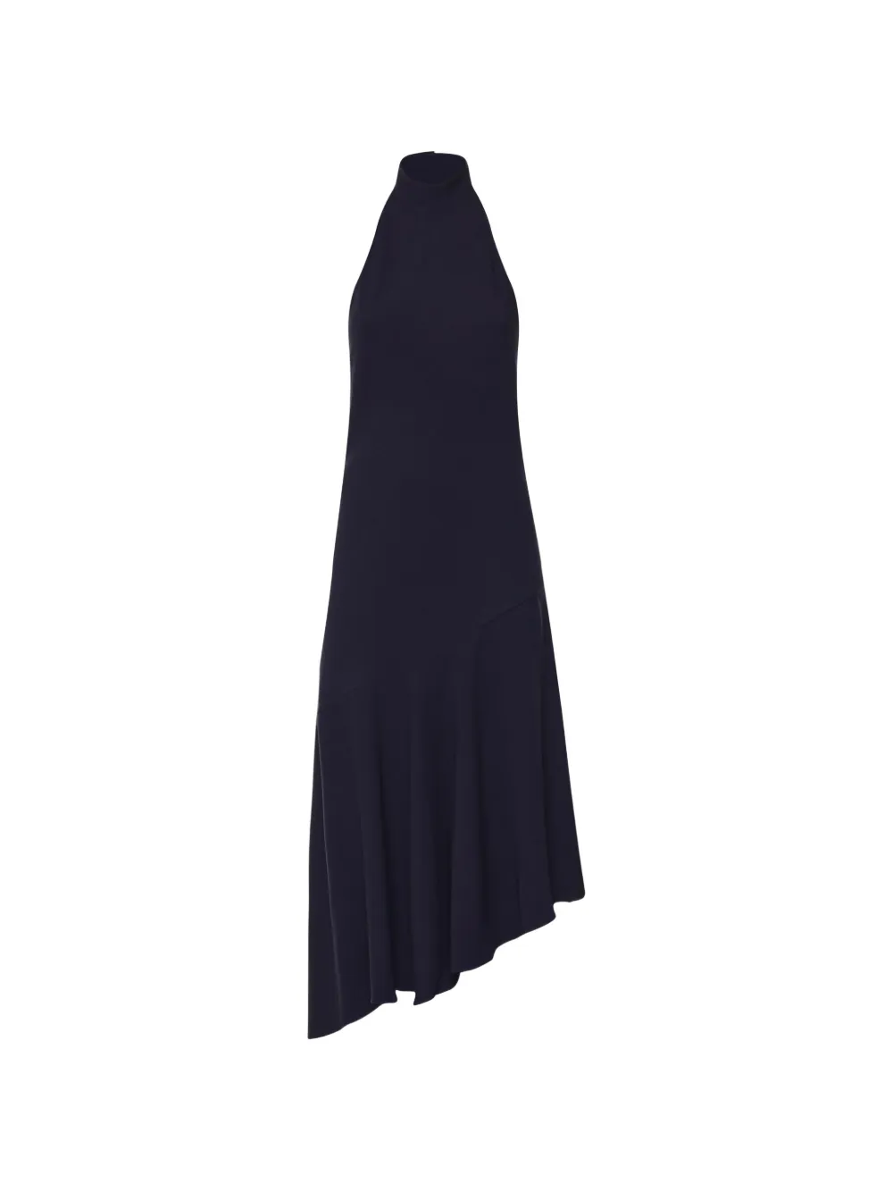 

Асимметричное платье на шее-халтер Alaia, синий