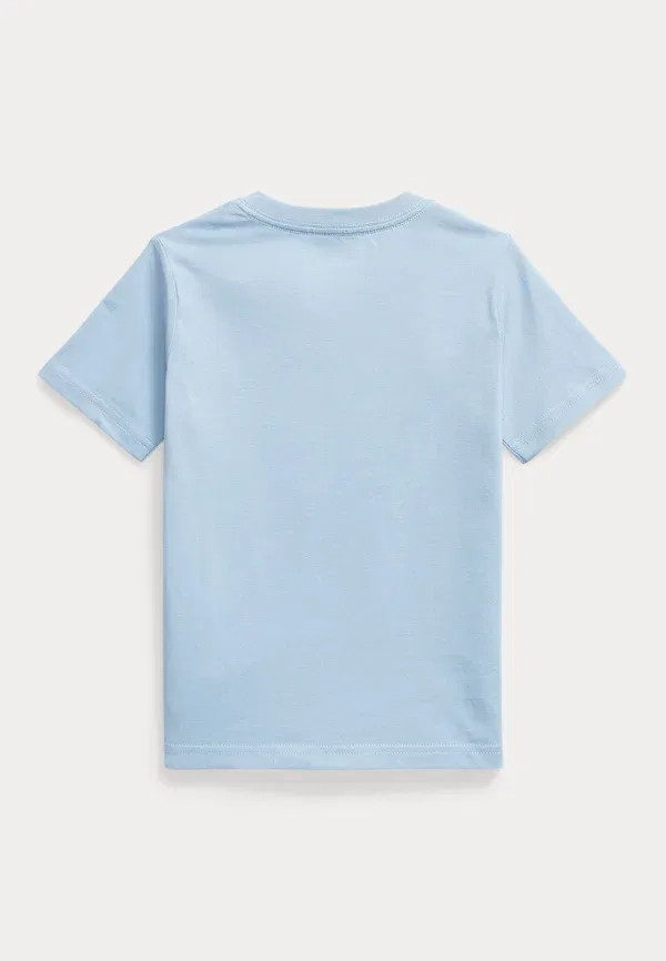 Футболка Polo Ralph Lauren Cotton Jersey Crewneck Tee 7 14y Basic T-Shirt, синий имение — фото 2