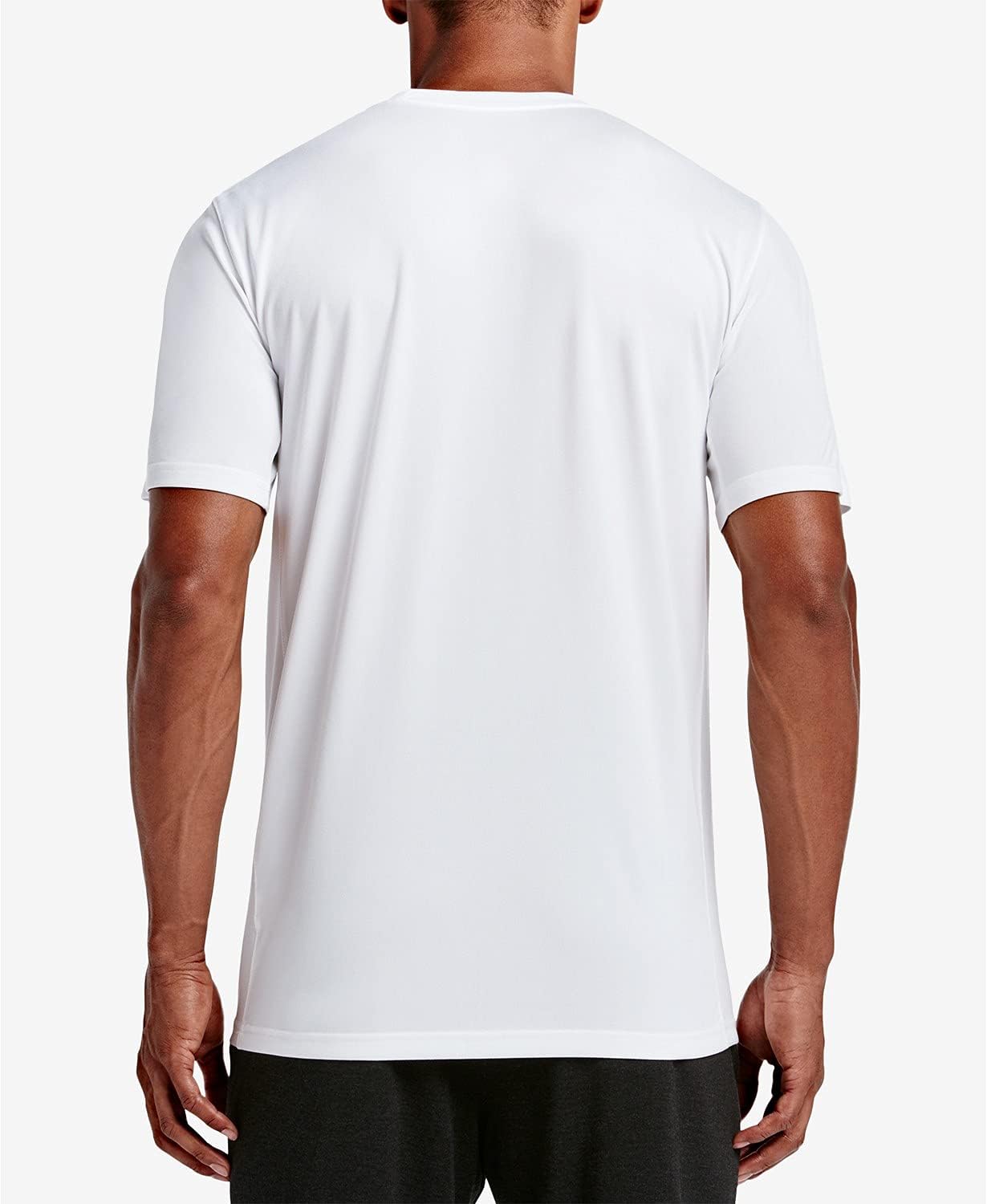 Мужская тренировочная футболка Nike Dri-Fit с коротким рукавом, White | Black — фото 2