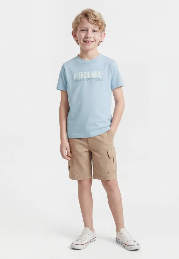 Футболка с принтом в виде кирпичной кладки Abercrombie & Fitch, Blue Fog