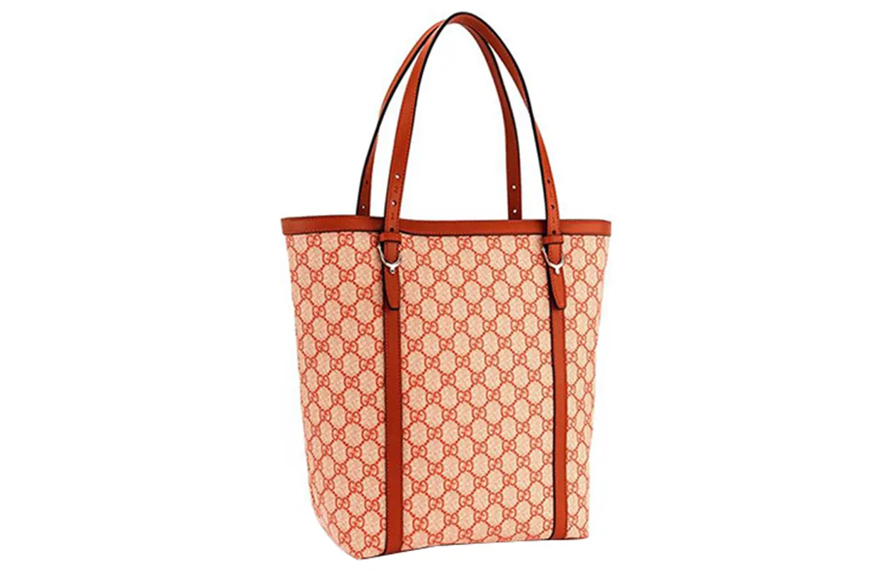 Сумка через плечо GUCCI с кожаной отделкой, оранжевая — фото 2
