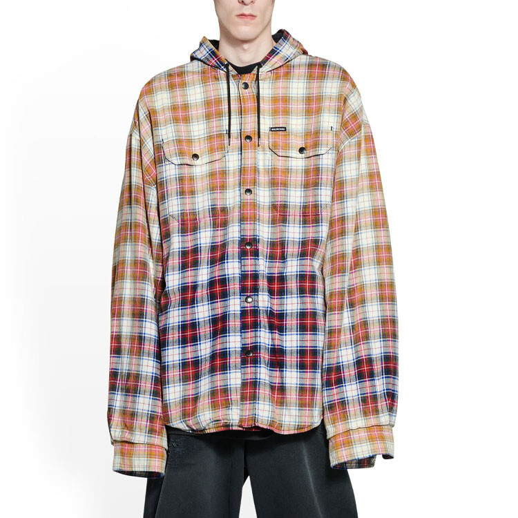Одежда Рубашка Мужская Многоцветная Balenciaga, цвет Multicolor — фото 3