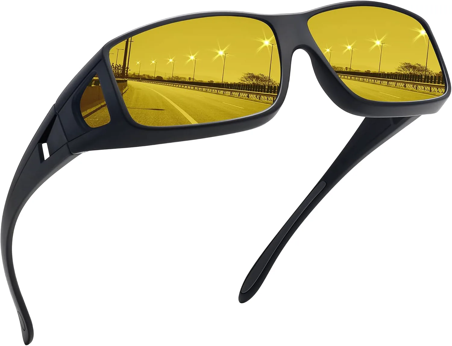 

Солнцезащитные очки MEETSUN Fit Over Glasses для мужчин и женщин, облегающие солнцезащитные очки с поляризованной защитой UV400, A1-black Frame-night Vision Lens