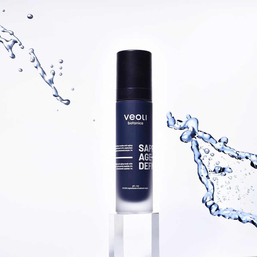 Эмульсия Veoli Botanica — Sapphire Age-definer Lifting and Remodeling Anti-aging Mask с чистым медным пептидом , %, 50 мл — фото 4