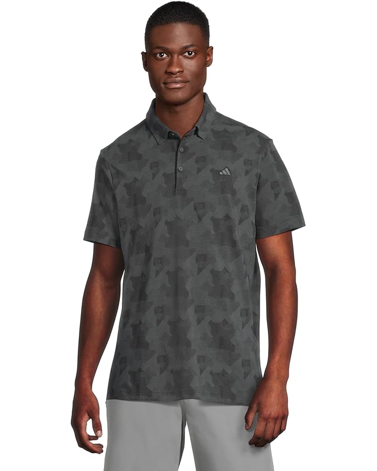 

Поло adidas Golf Go-To Printed Golf Polo Shirt, цвет Carbon/Black