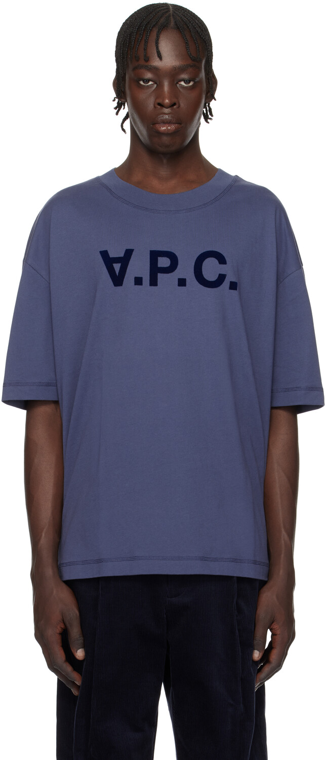 

Синяя футболка большого размера Grand 'VPC' A.P.C.