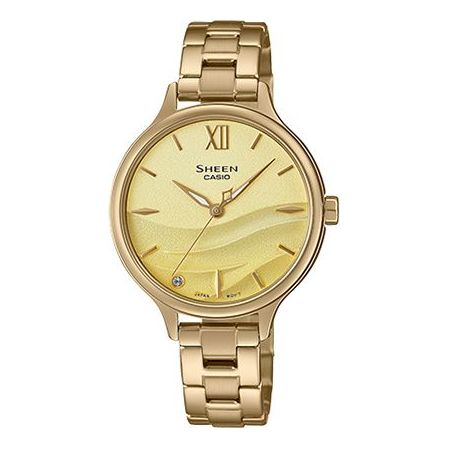 

Часы CASIO SEAWAVE Subject Fashion 3d Minimalistic Watch Sapphire Crystal Gradient Gold