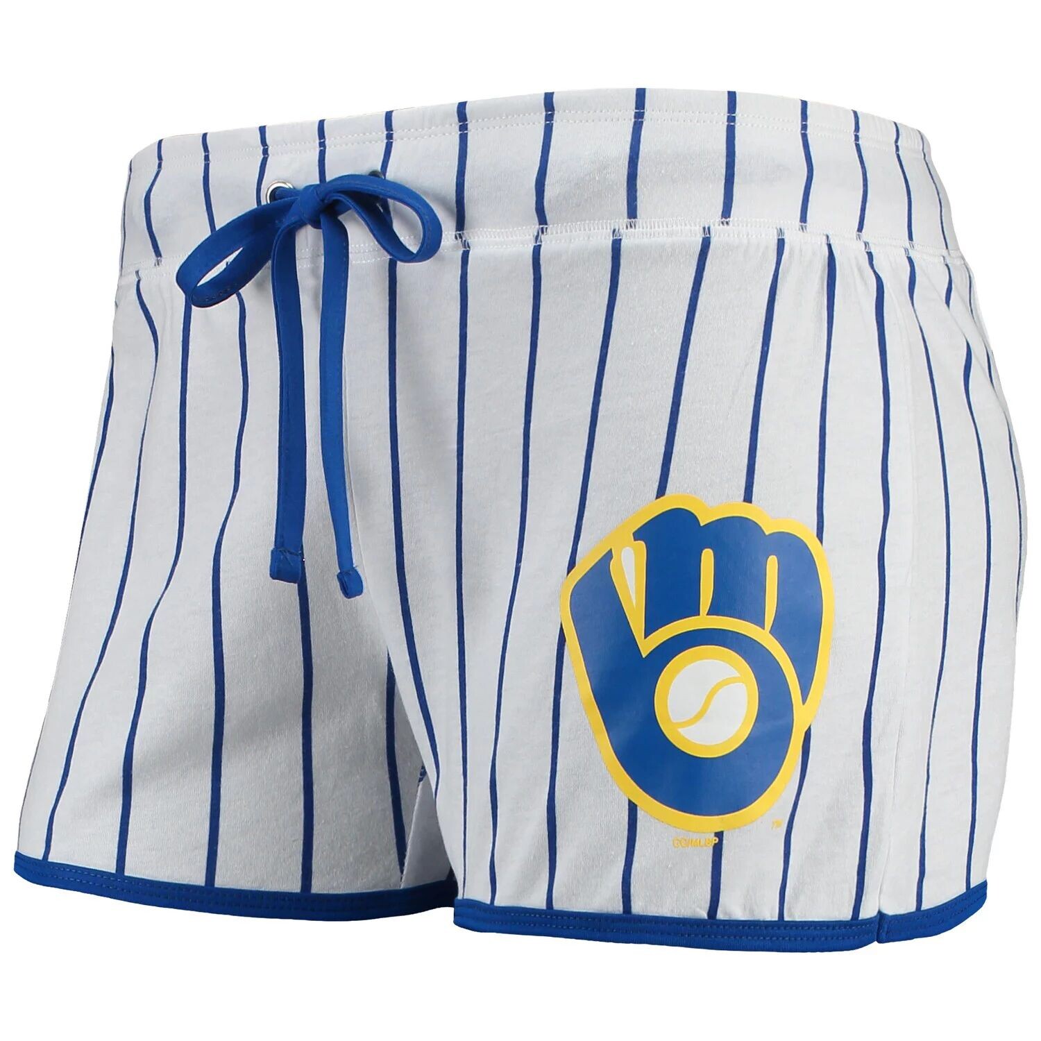 

Женские шорты для сна Concepts Sport White/Royal Milwaukee Brewers Vigor