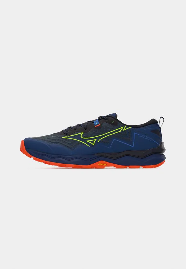 Кроссовки для трейлраннинга wave daichi 9 Mizuno, Estate Blue/Lightning Yellow/Light Orange — фото 2